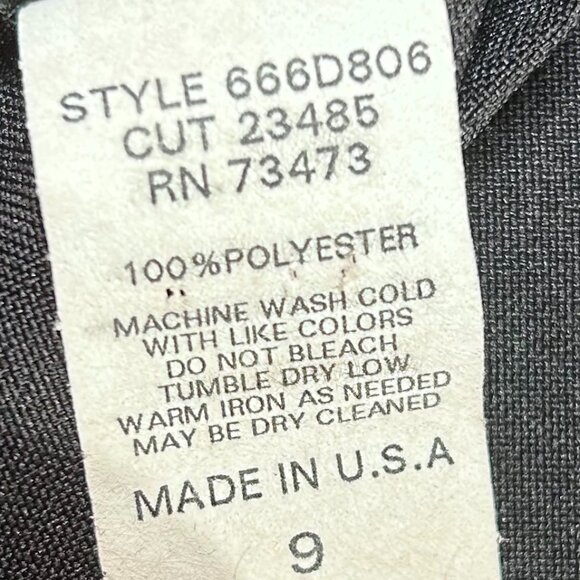 VTG Tracy Evans Maxi Pencil Skirt Women's 9 Black Business Office Side Slit USA - Picture 9 of 15